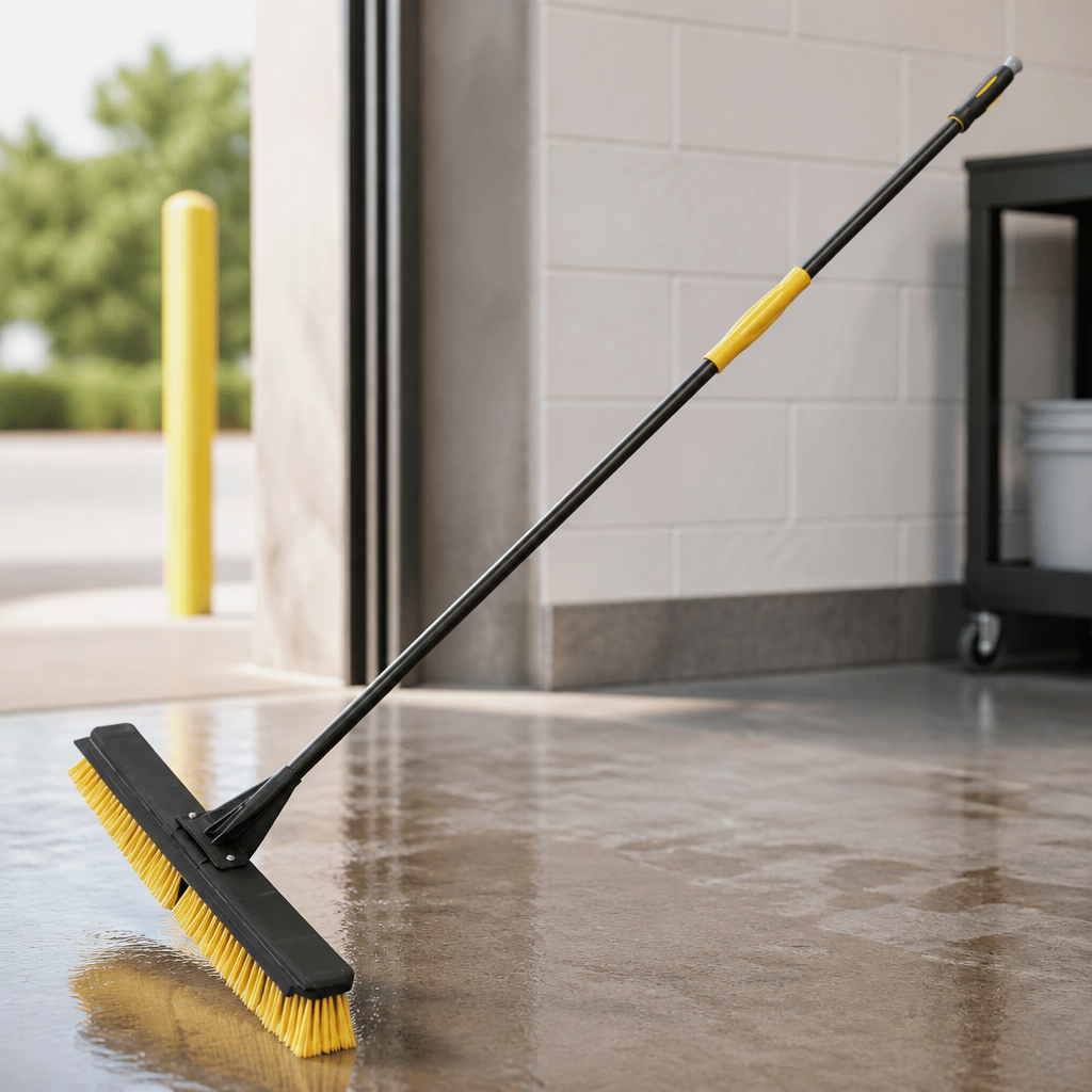Heavy Duty Broom and Squeegee Set 24 Inch Commercial Cleaning