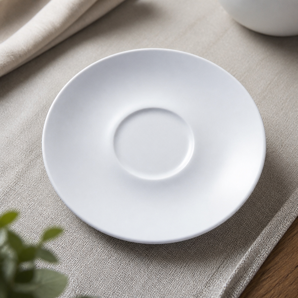 Commercial Vellum Saucers 156mm - 12 Pack Durable Ceramic