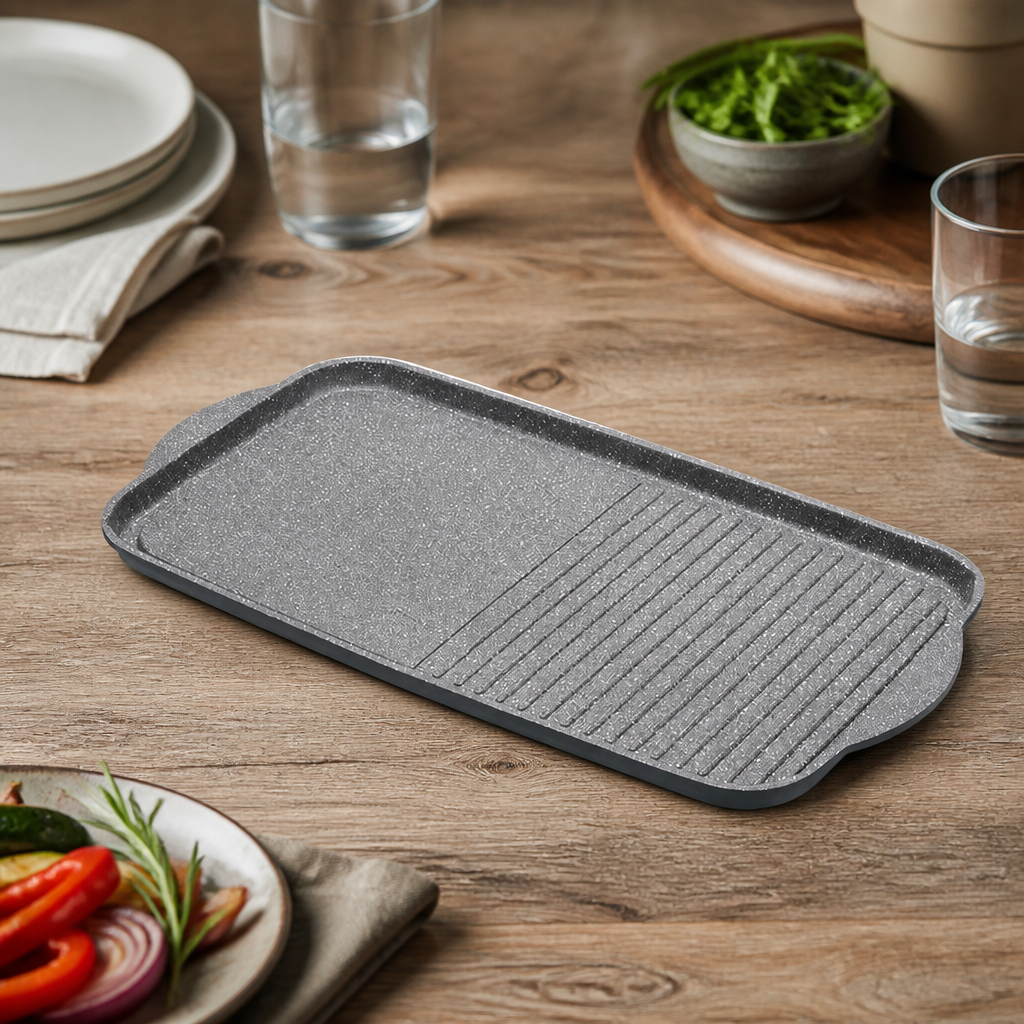 Commercial Cast Aluminium Griddle Tray 460mm Sizzler Pan