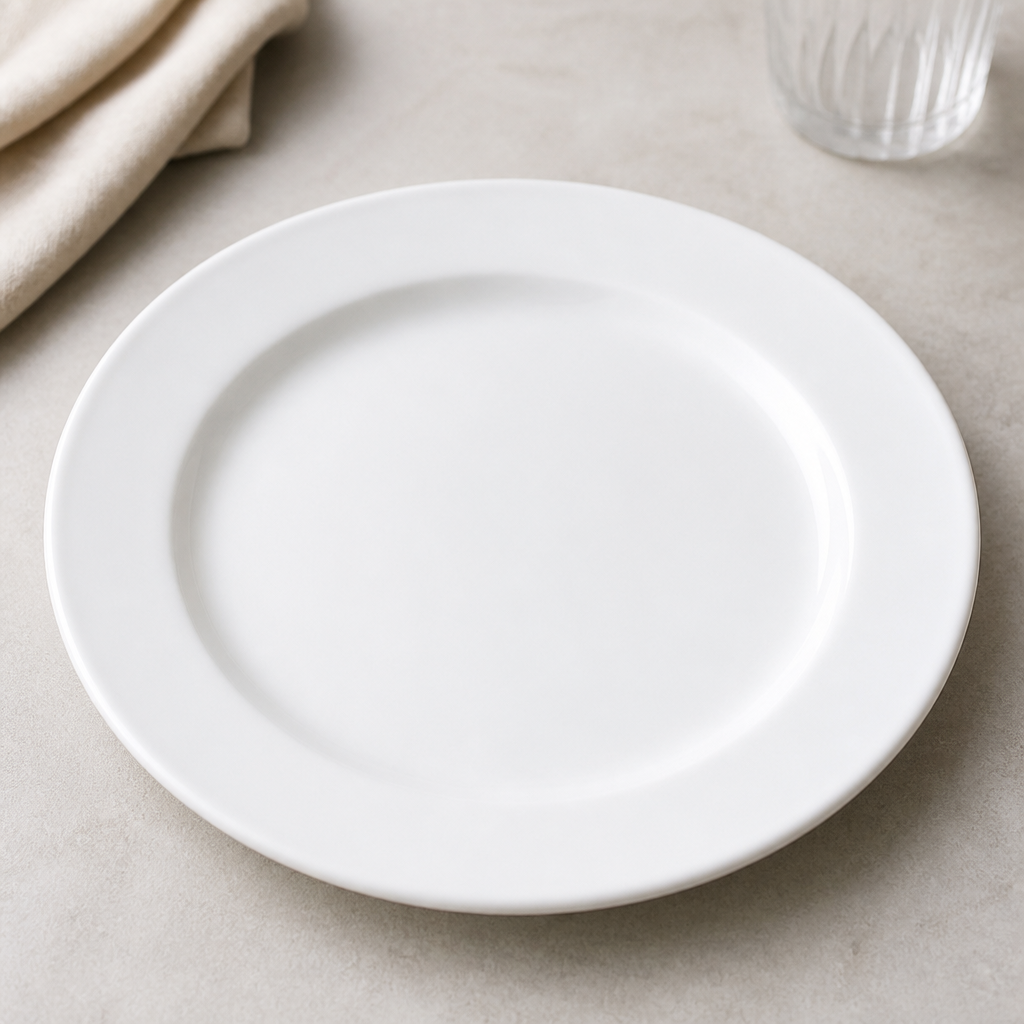 Commercial Slimline Plates 255mm 24 Pack Porcelain