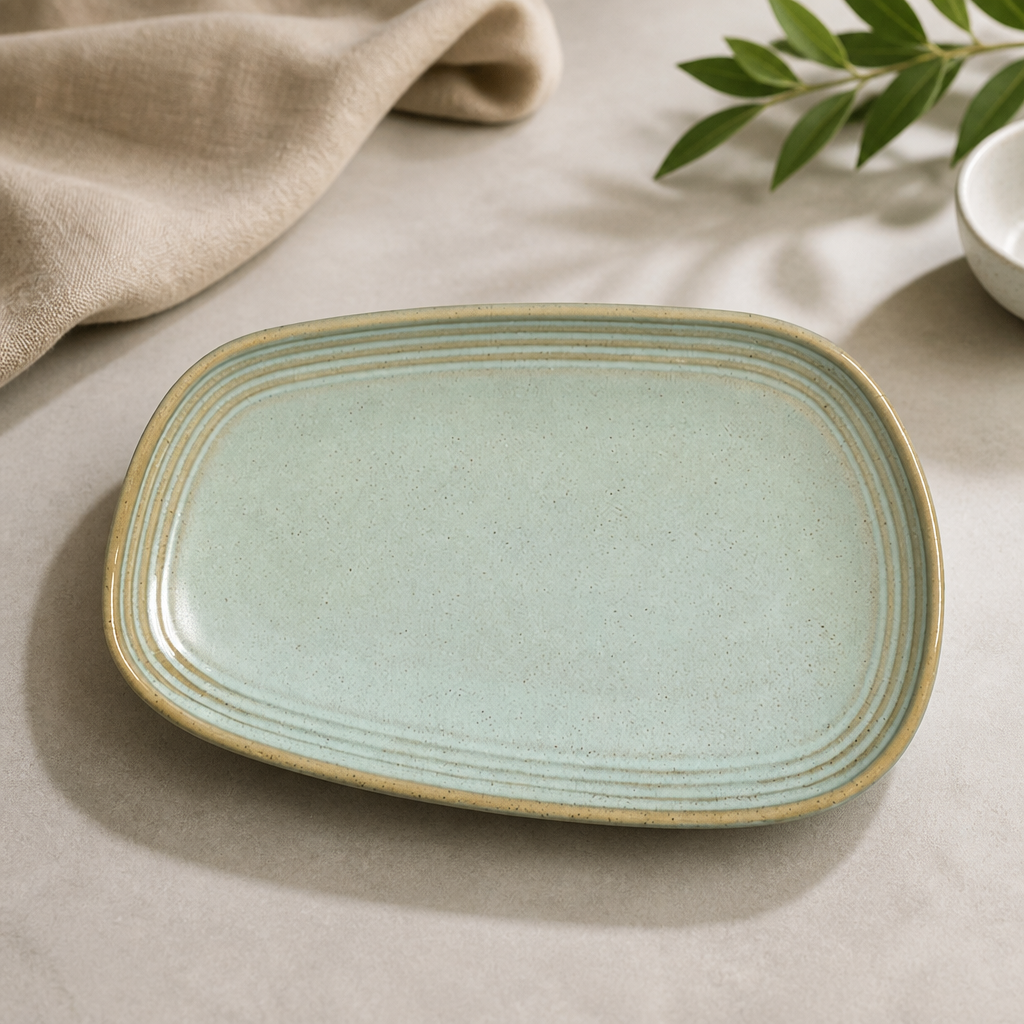 Terrace Juniper coupe platters 240mm green 12 pack