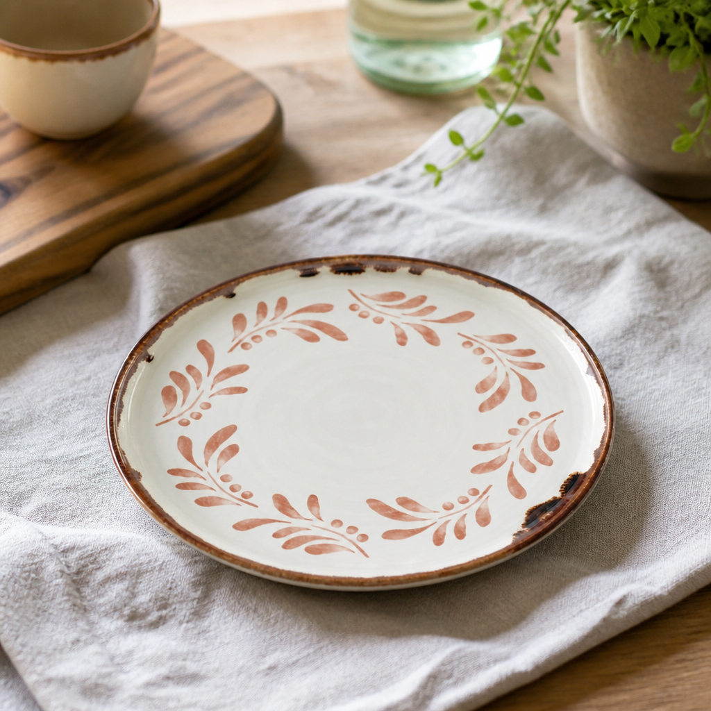 Commercial Terracotta Round Walled Plate 210mm - 6 Pack