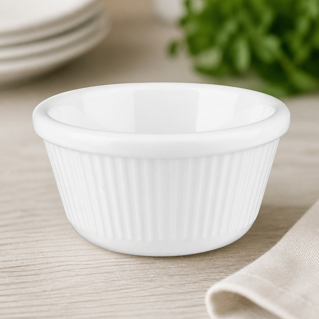 Commercial Melamine Fluted Ramekins 76mm 85ml 12 Pack