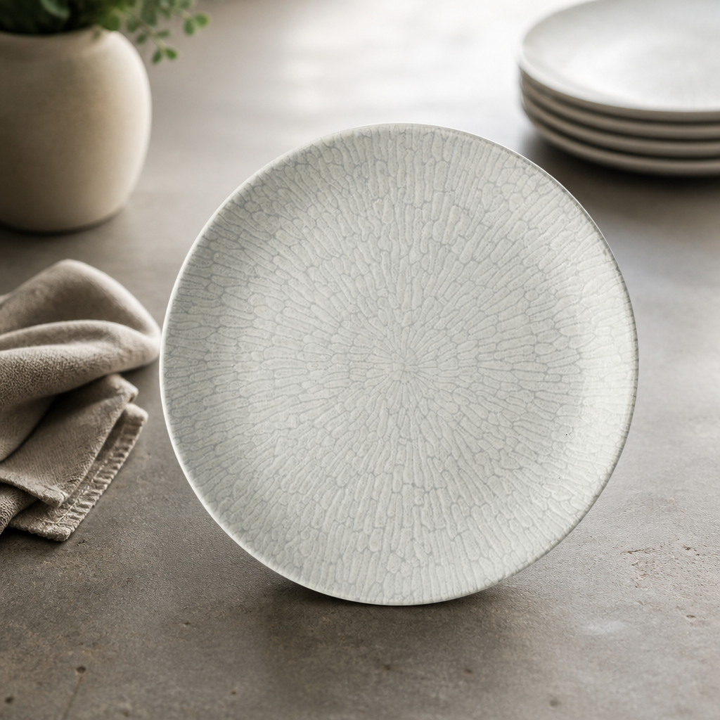 Commercial 217mm Delta Grey Plates - 12 Pack