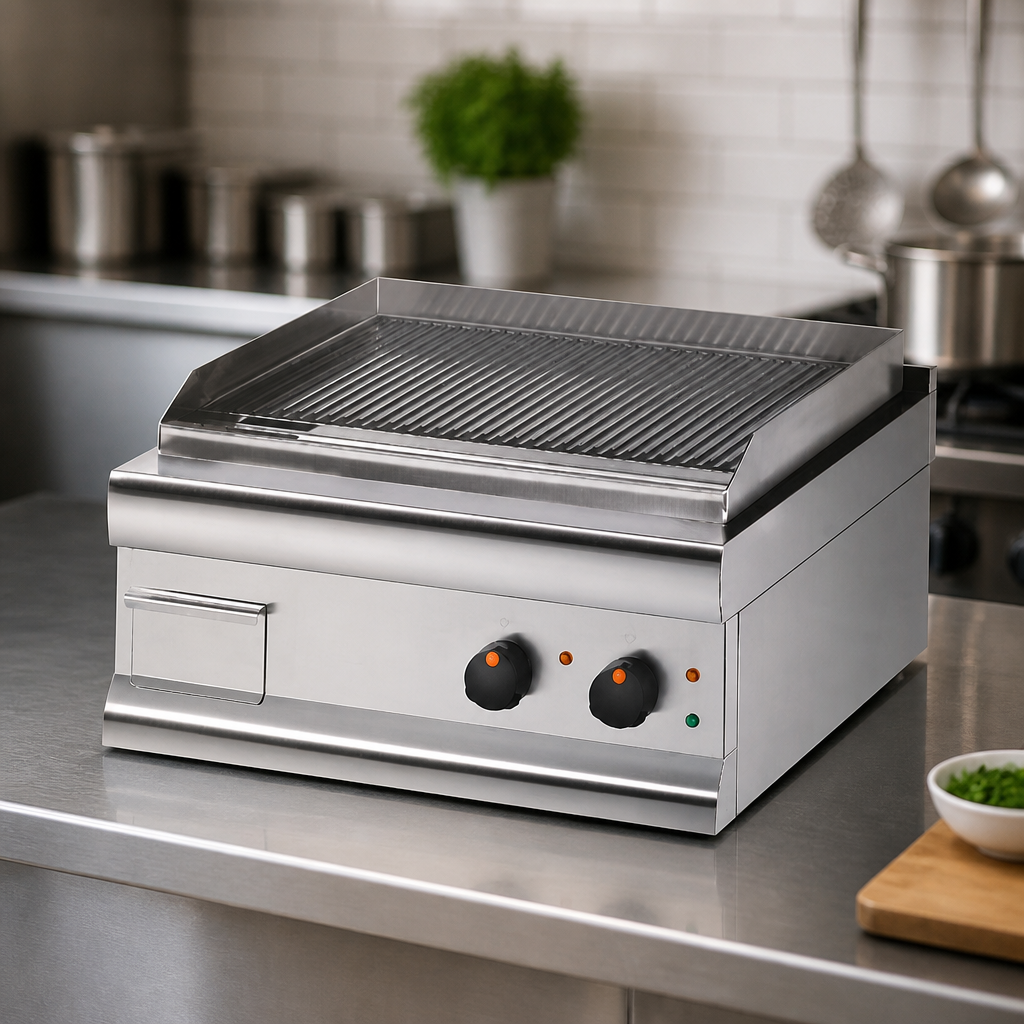 Commercial Ribbed Dual Zone Electric Griddle 562 x 405mm