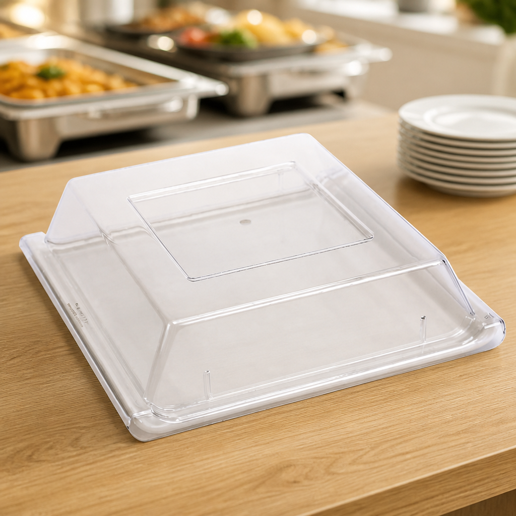 Commercial Square Tray Covers 303mm Clear 2 Pack