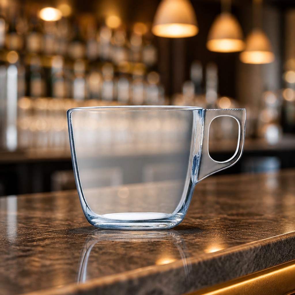 220ml Commercial Coffee Glasses - Pack of 6 Clear Cups