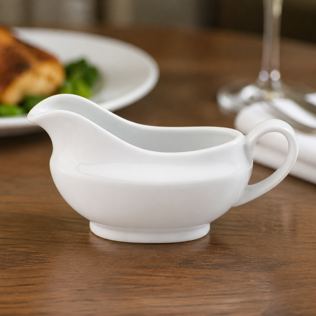 Commercial Sauce Boat 110ml Porcelain 6 Pack