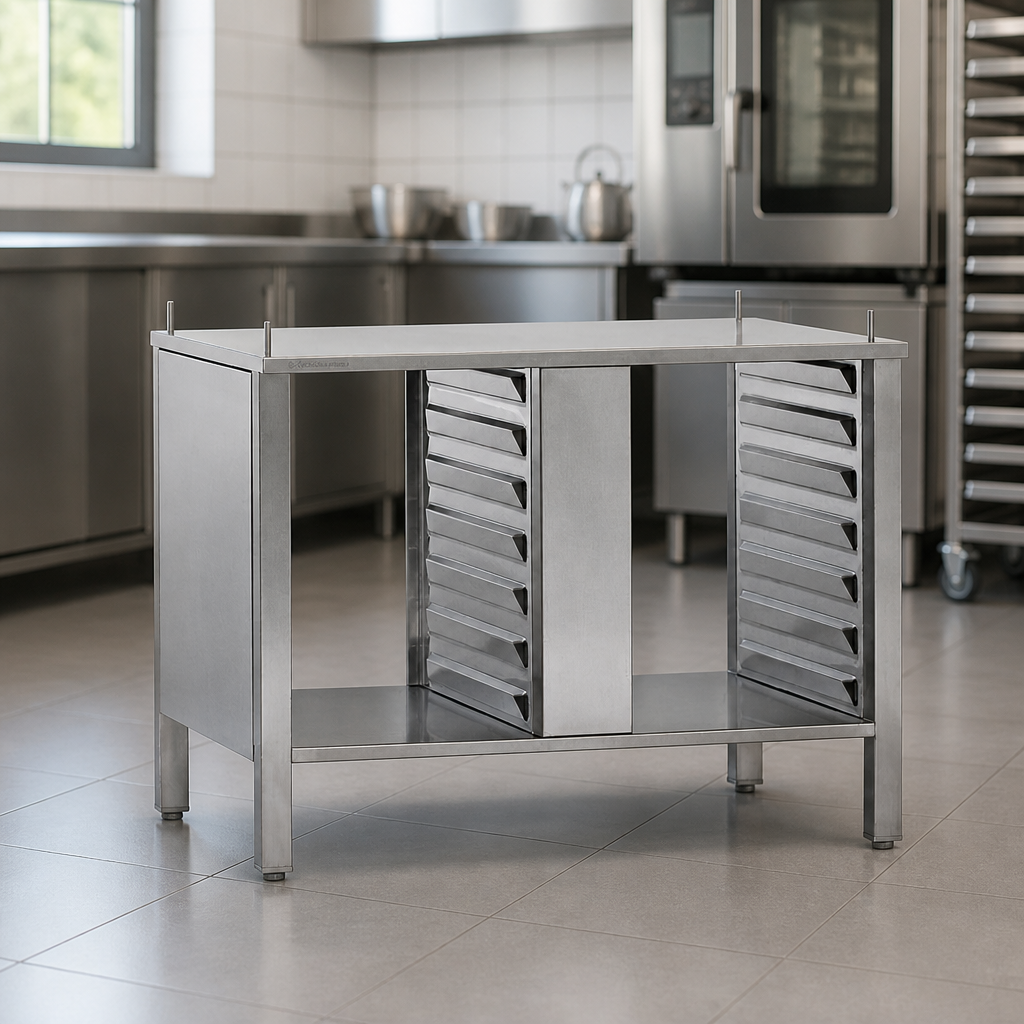Commercial GN Runner Stand for Ovens 670mm High
