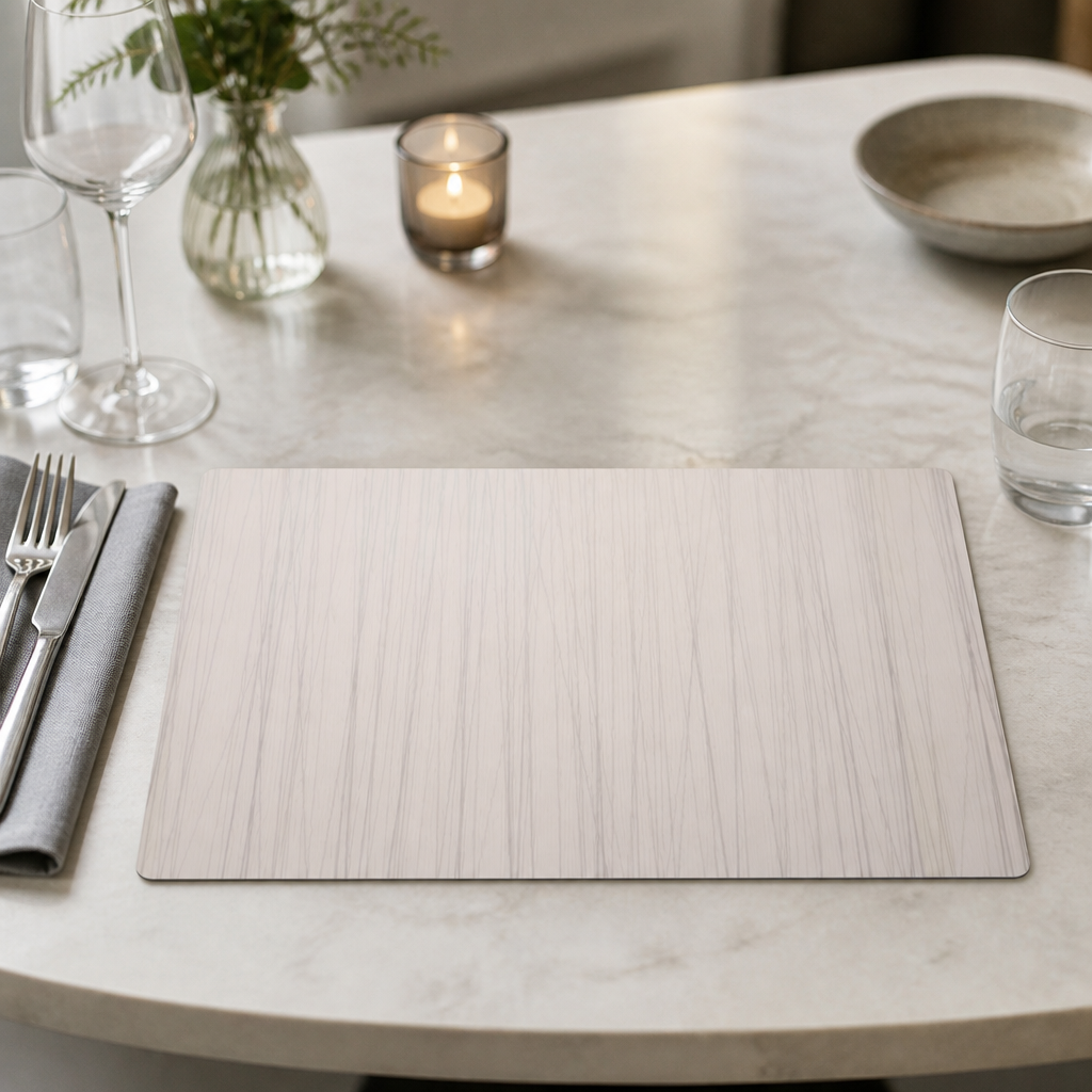 Commercial Silicone Placemats 305x406mm Silver Stream 12 Pack
