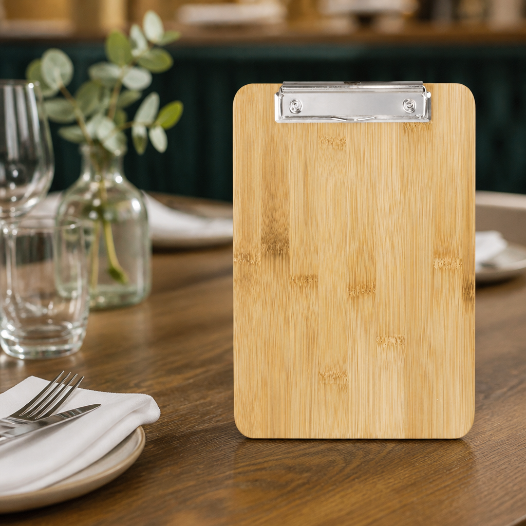Bamboo Clipboard Eco-Friendly Commercial Menu Holder