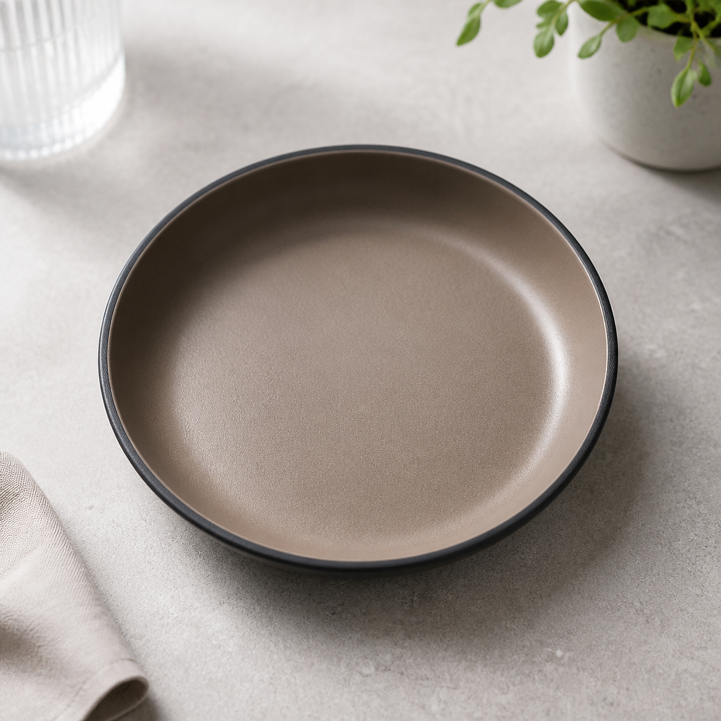Sandstone melamine bowls 152mm break-resistant 24 pack