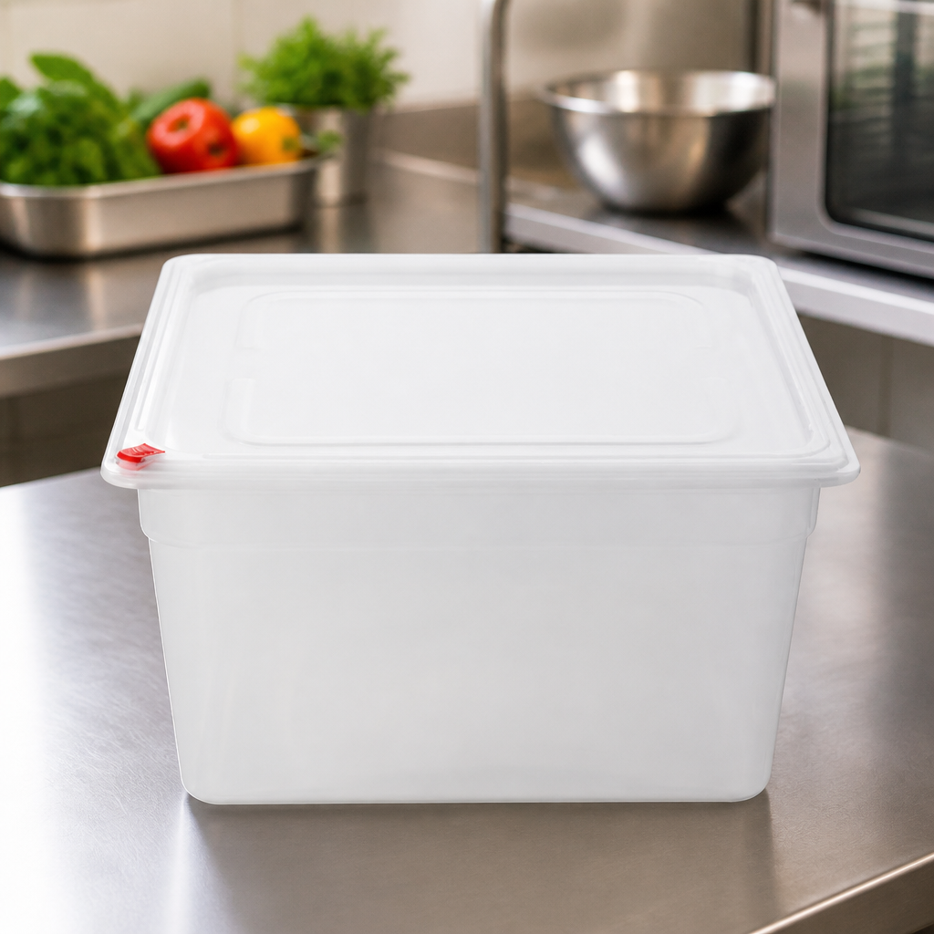 Commercial Polypropylene GN Container 2/3 16.1Ltr Pack of 4