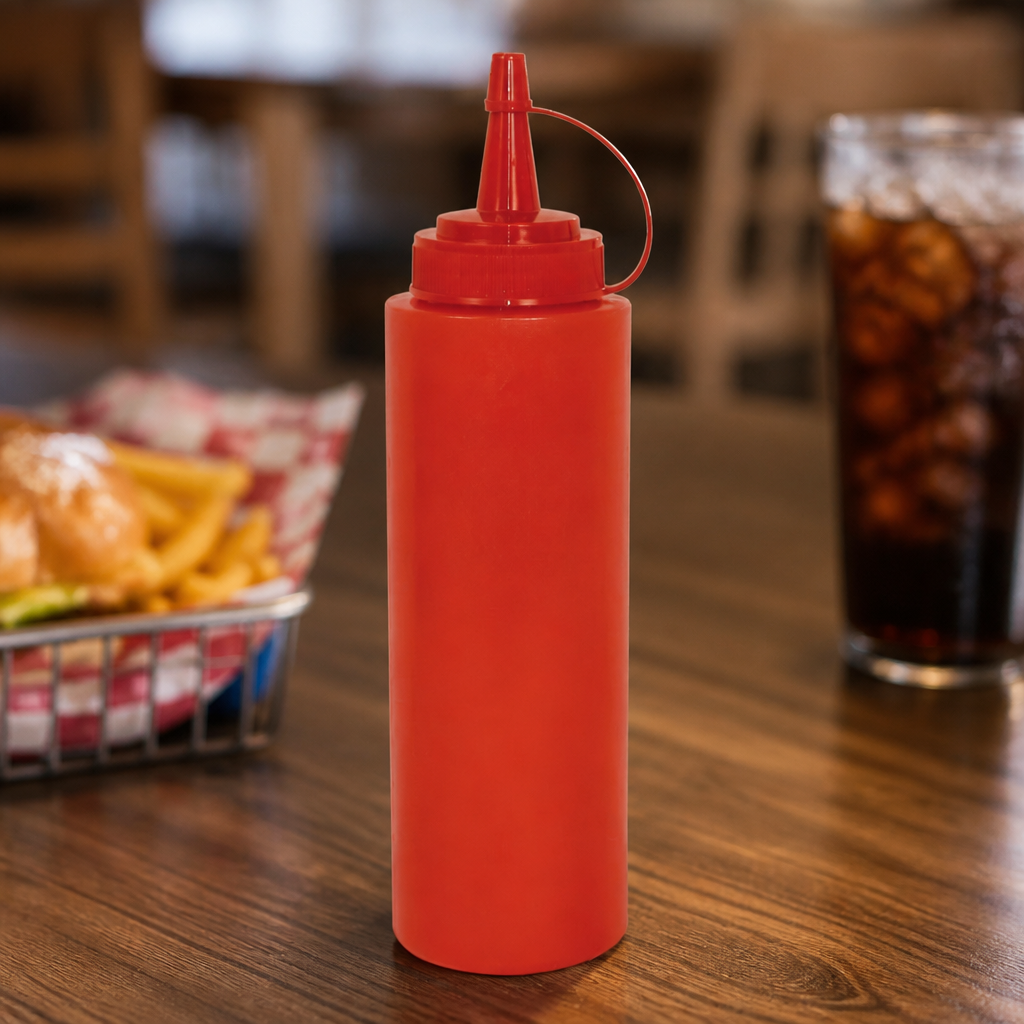 35oz Commercial Red Squeeze Sauce Bottle for Easy Dispensing