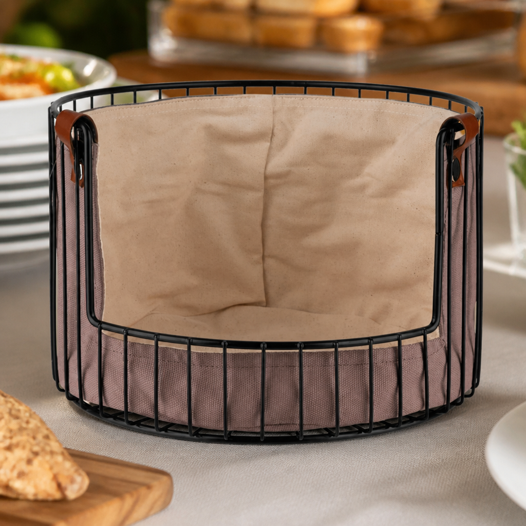 Commercial Stackable Fruit Basket 275mm Ø Black