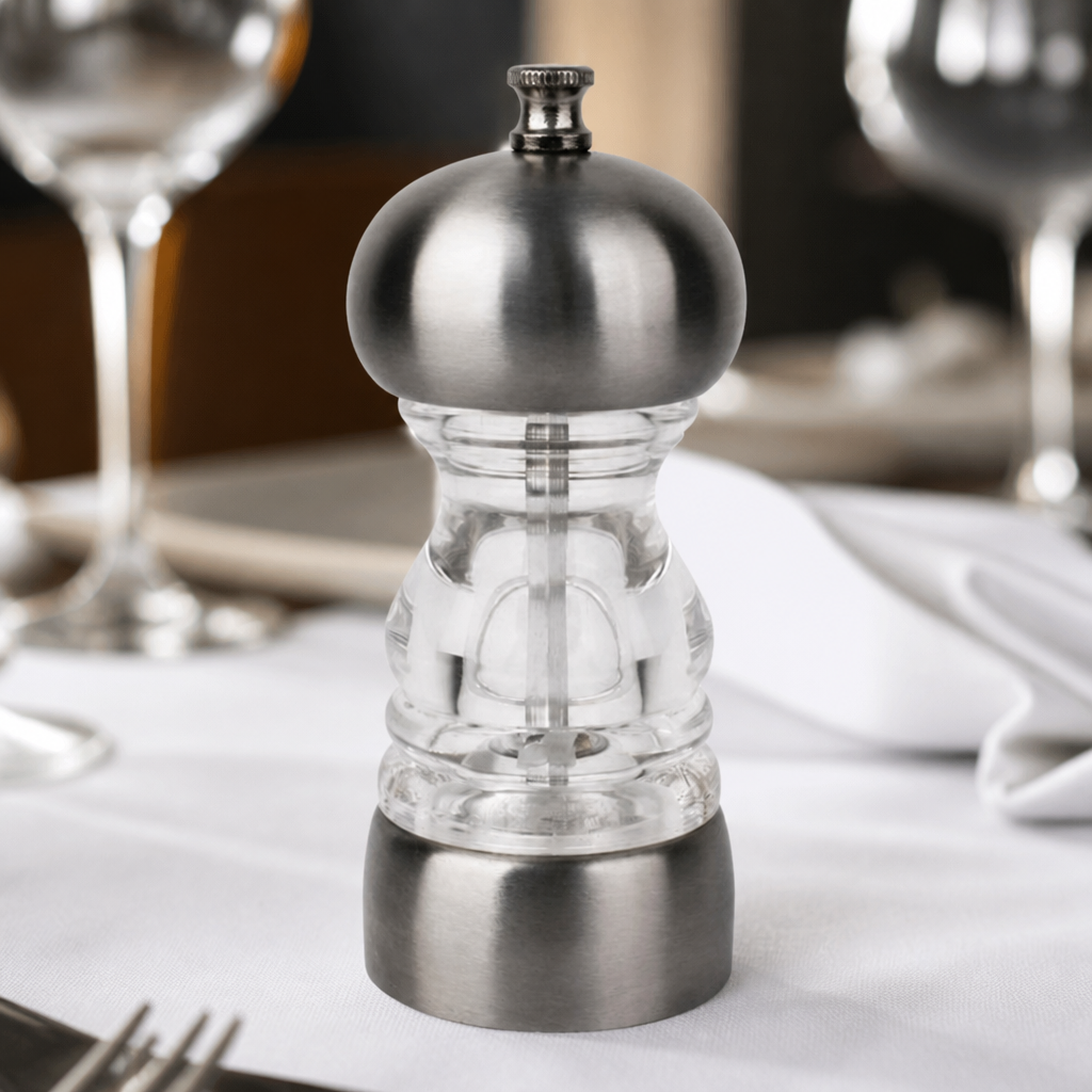 Stainless Steel Commercial Salt and Pepper Mill 135mm Height