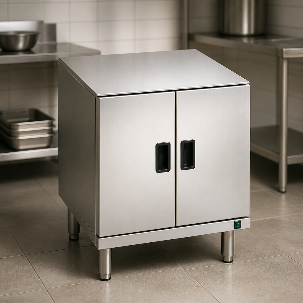Commercial Heated Pedestal Stand 600mm with Doors and Legs