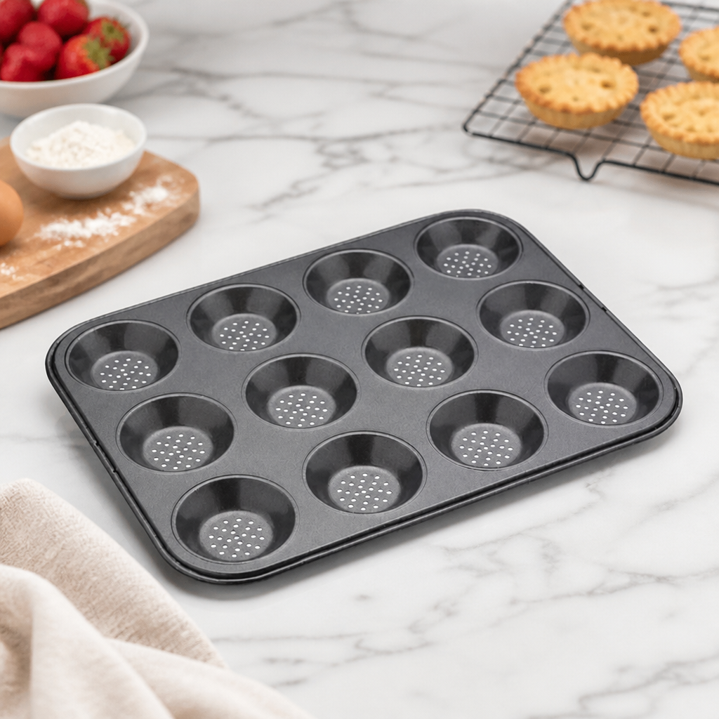 Commercial Non-Stick Shallow Baking Tray 240x320mm Perforated