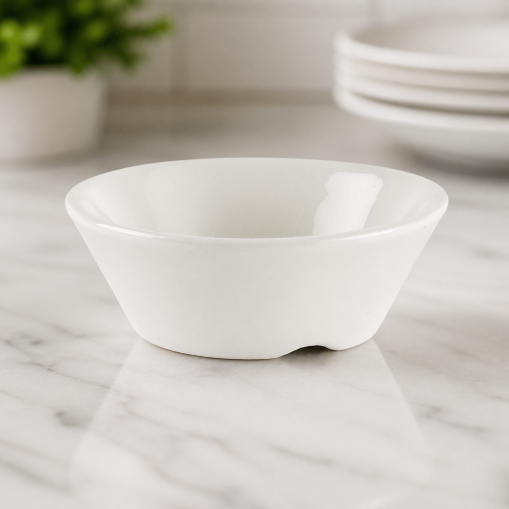 Commercial Sauce Dishes 57ml Plain Whiteware 24 Pack