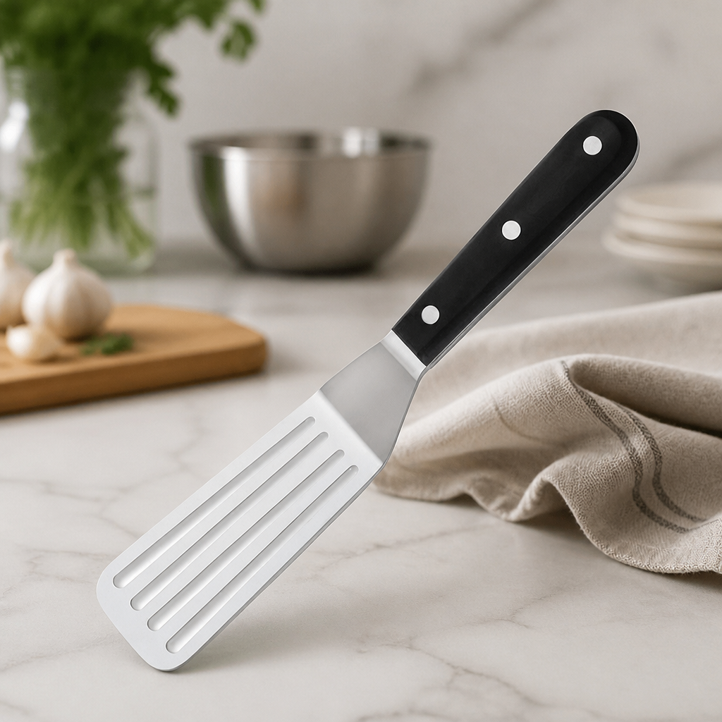Commercial Stainless Steel Slotted Spatula 12cm for Kitchens