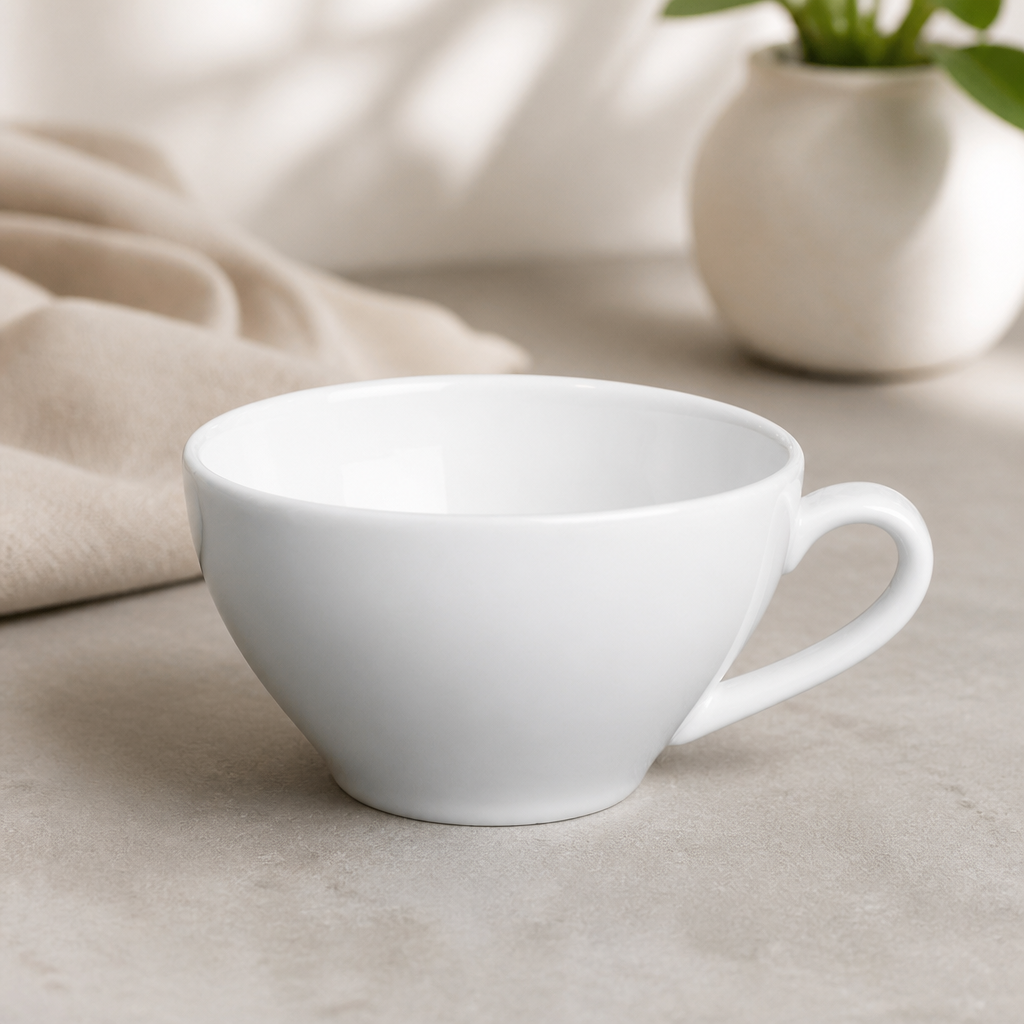 Commercial Porcelain Tea Cups 230ml Pack of 12