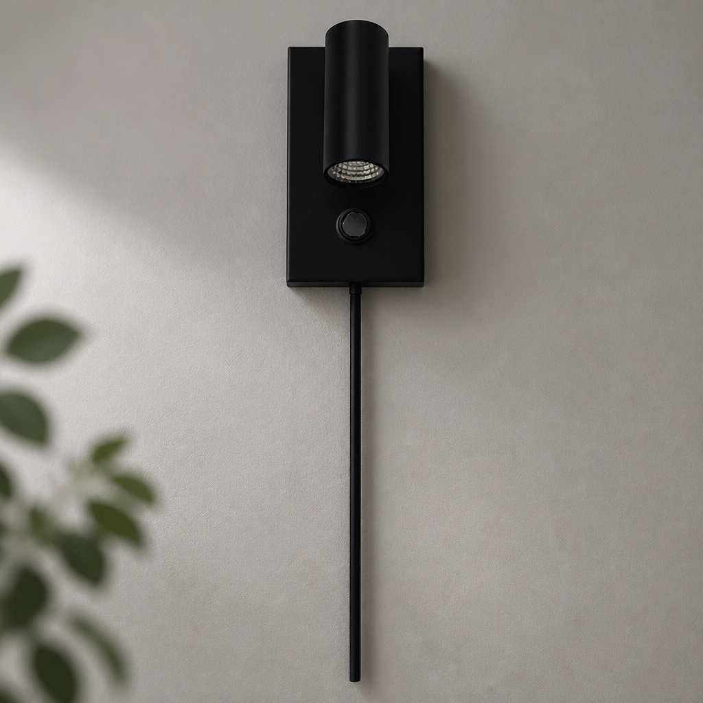 Commercial Indoor Wall Light Black 120mm LED Fixture