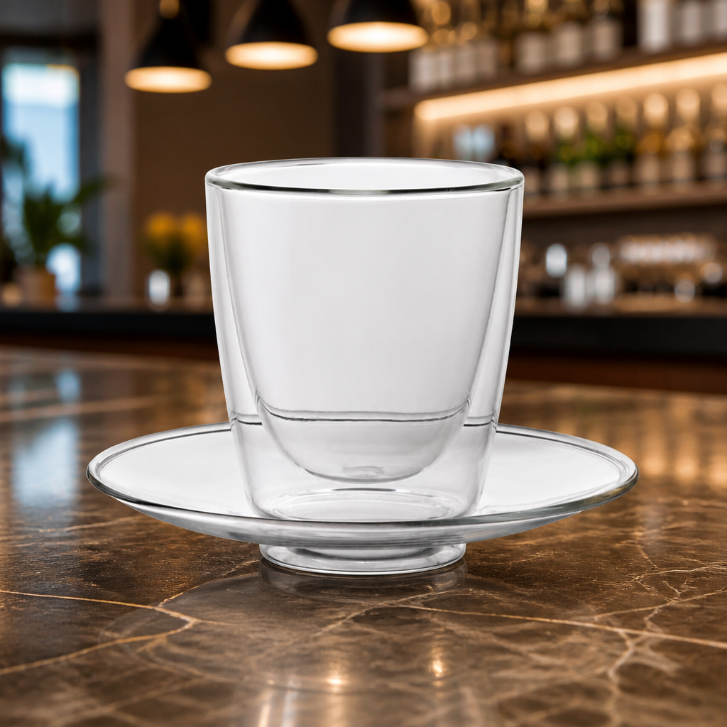 Commercial Double Walled Cappuccino Glasses 220ml 6 Pack