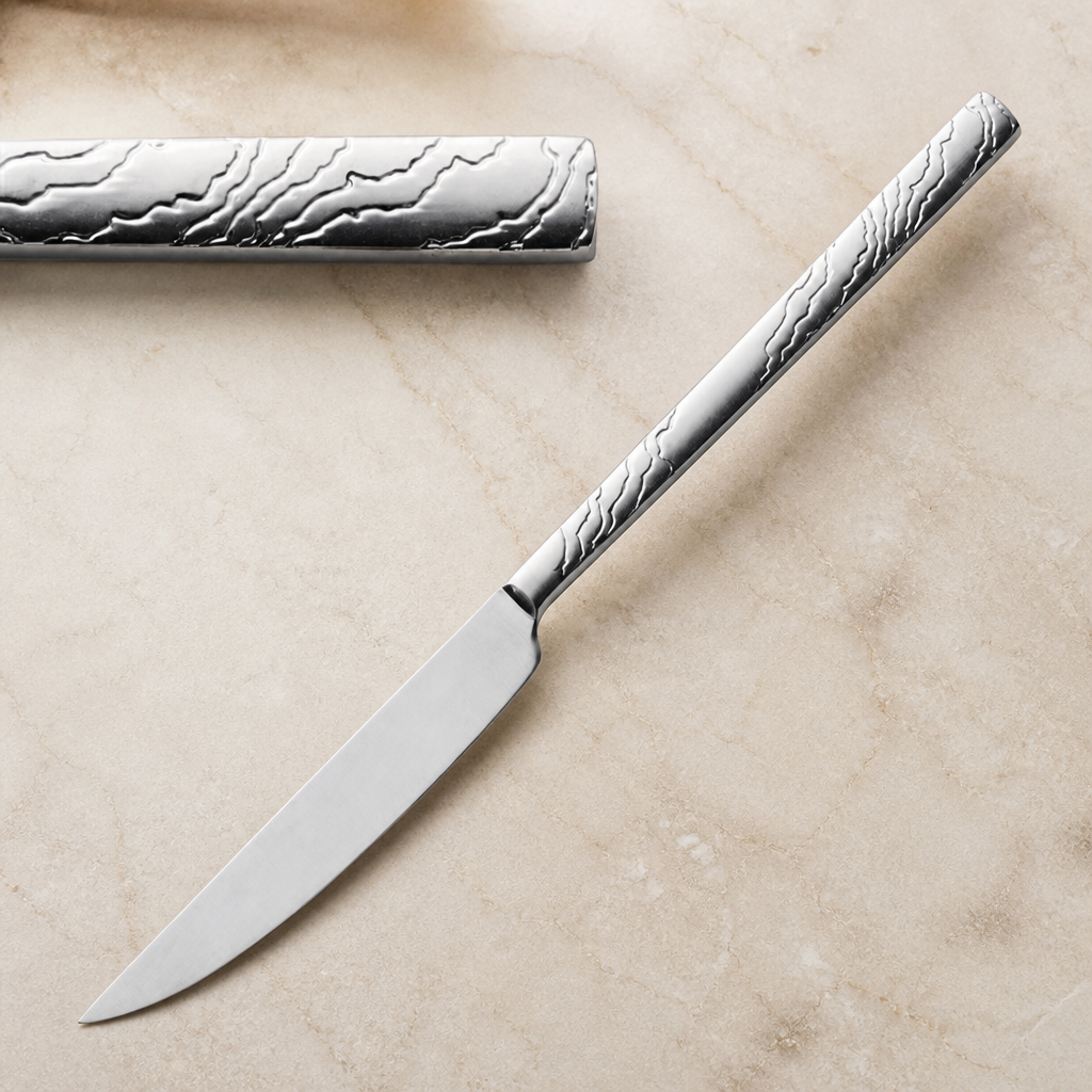 Vintage stainless steel steak knives set, pack of 12