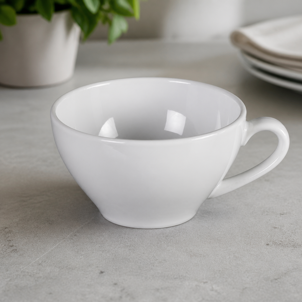 Commercial Tea Cups 180ml Pack of 12 Classic Porcelain