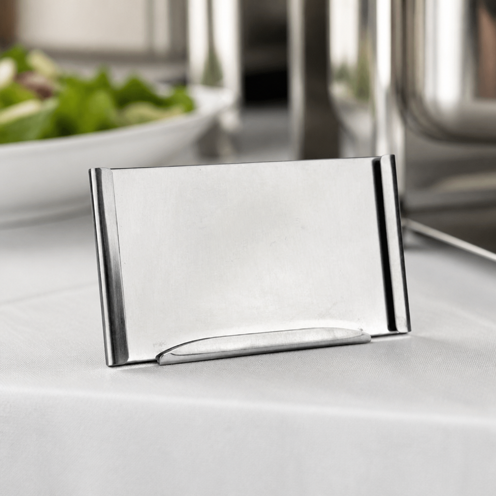 Commercial Card Holders 98mm Silver Finish 6 Pack