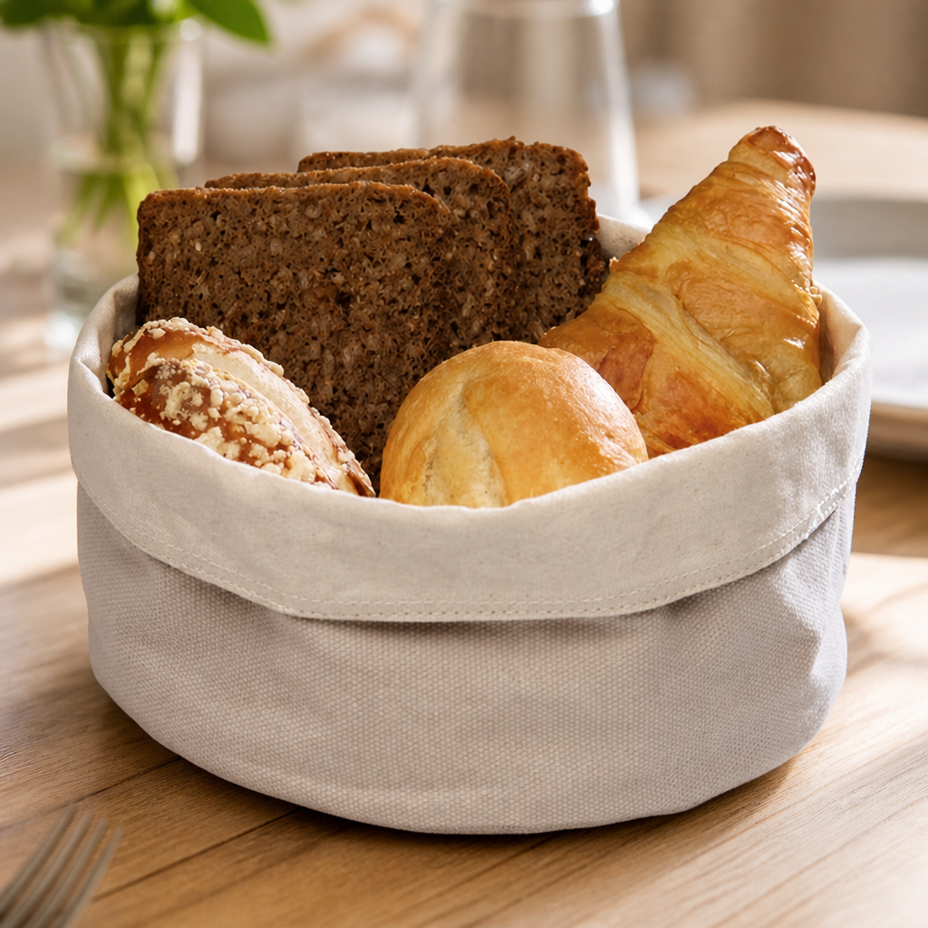 Small Round Canvas Bag for Commercial Breakfast Service 170mm