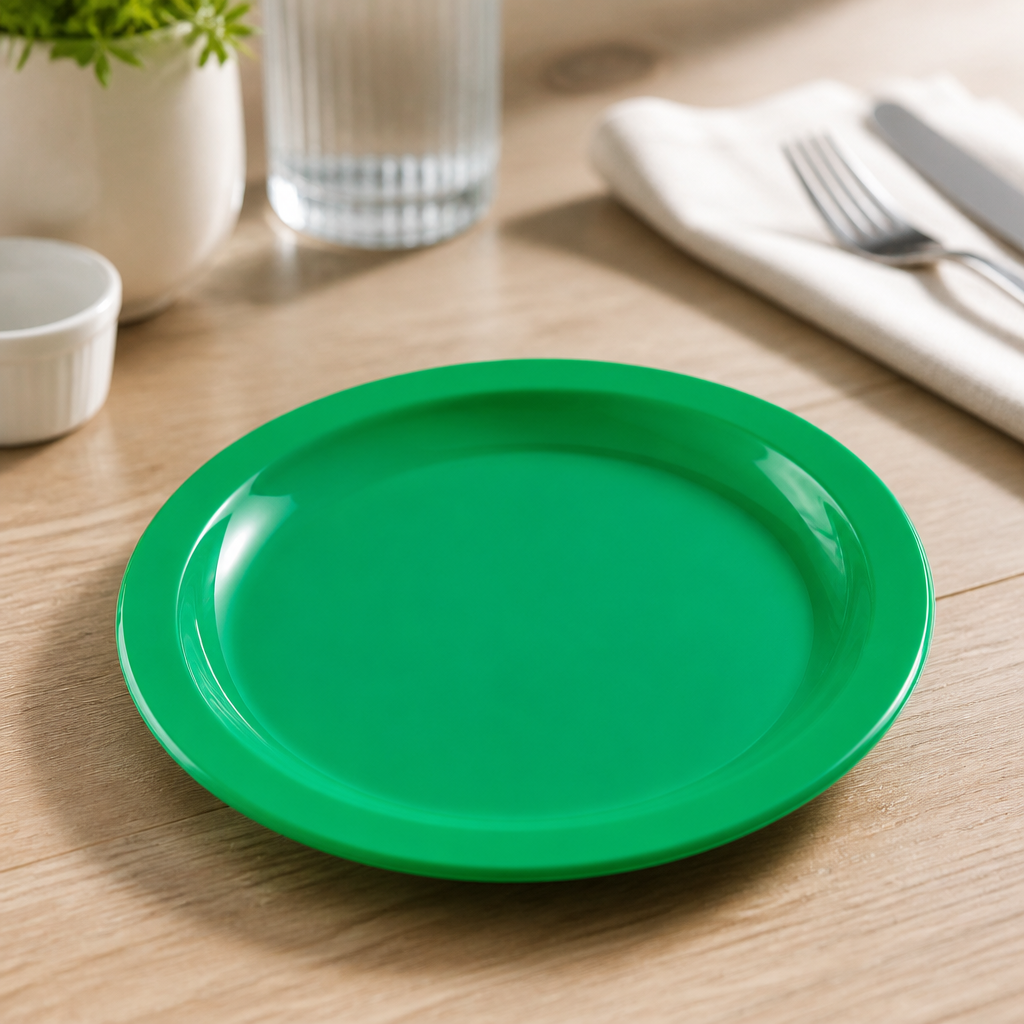 Commercial Polypropylene Plates Green 174mm 12 Pack