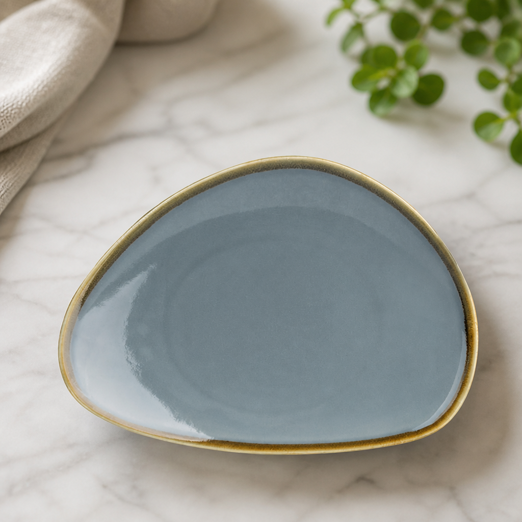 Commercial Triangular Side Plates 165mm Ocean 6 Pack