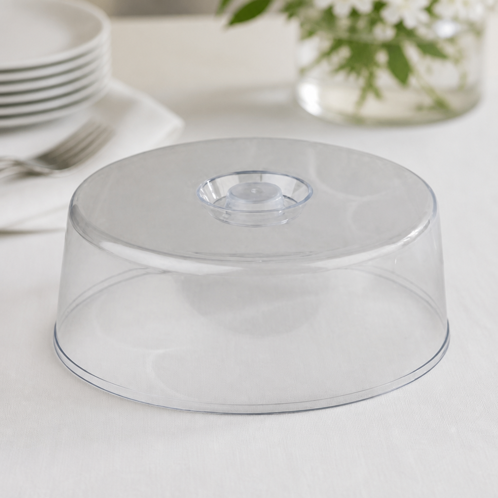 Commercial Acrylic Food Cover for Rotating Cake Stand 300mm