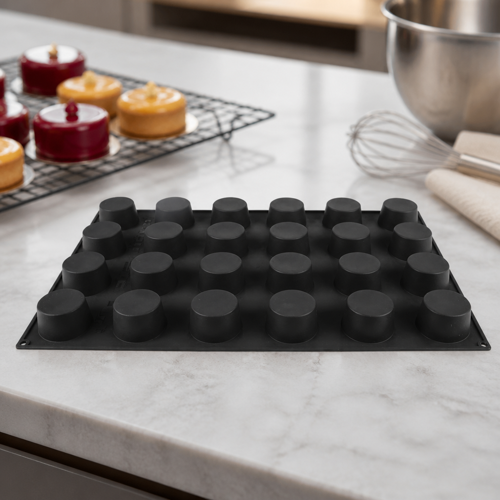 Commercial Silicone Non-Stick Pastry Mould 24 Cup Capacity