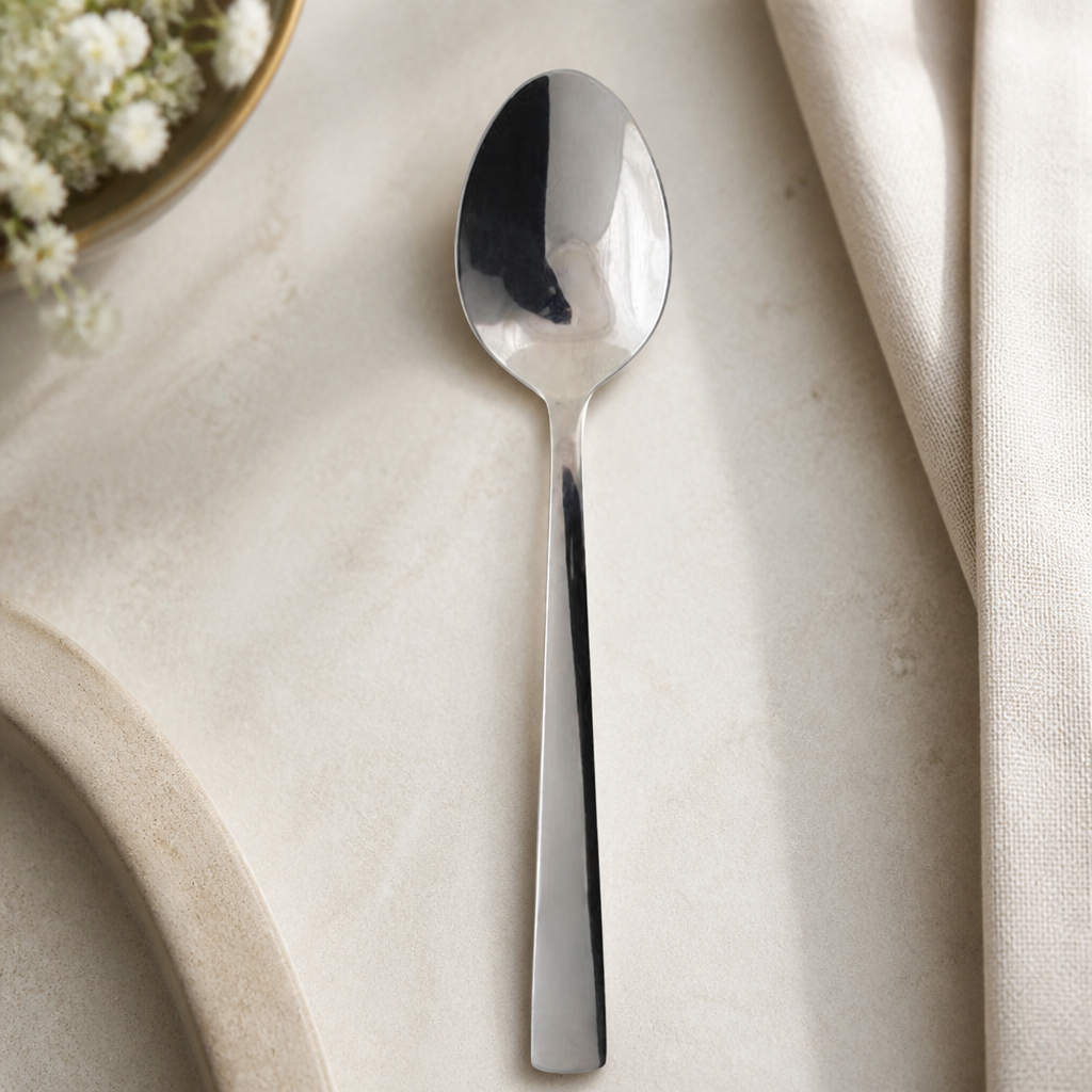 Commercial Modern Dessert Spoon Set 12 Pack 18/10 Stainless Steel