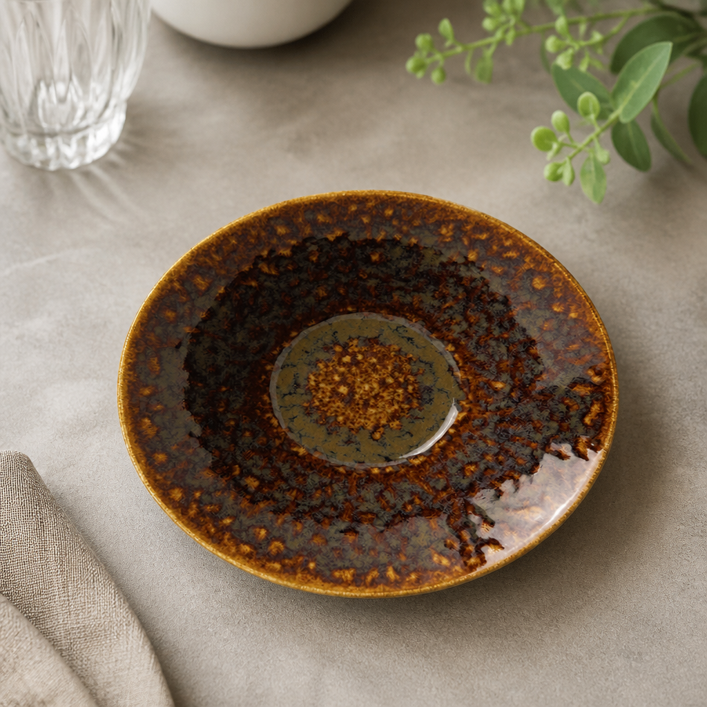 Commercial Porcelain Bowls Amber 112mm - 12 Pack