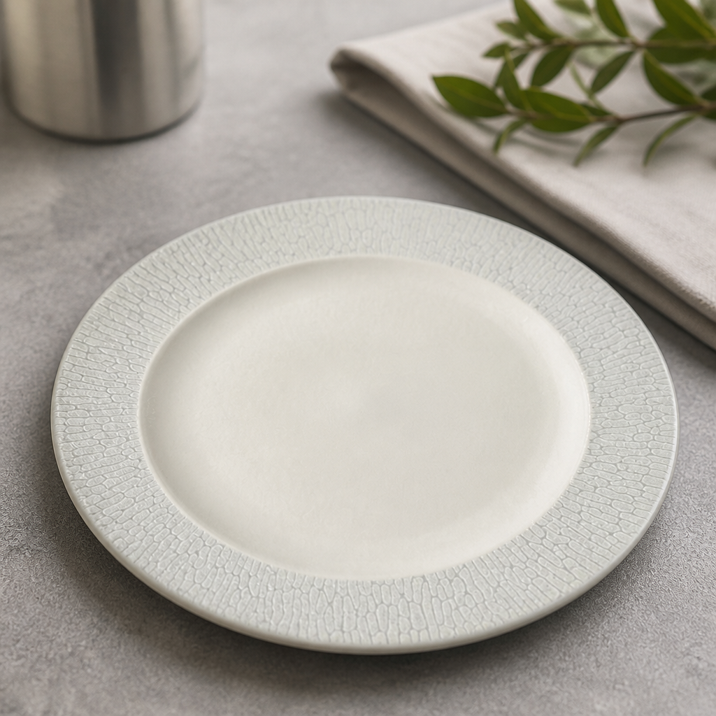 Commercial Delta Grey Profile Plates 206mm Pack of 12
