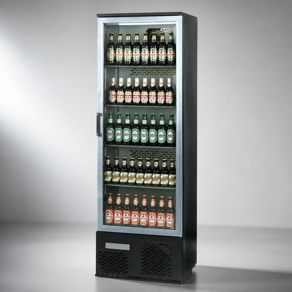 Commercial Upright Back Bar Cooler 280L Capacity Display Fridge