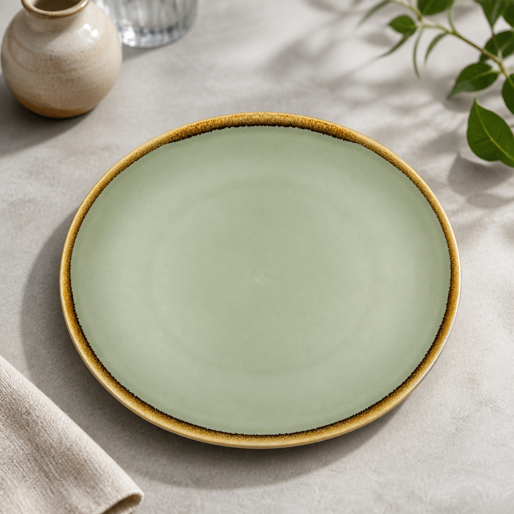 Commercial Plates 280mm Porcelain Moss 4 Pack