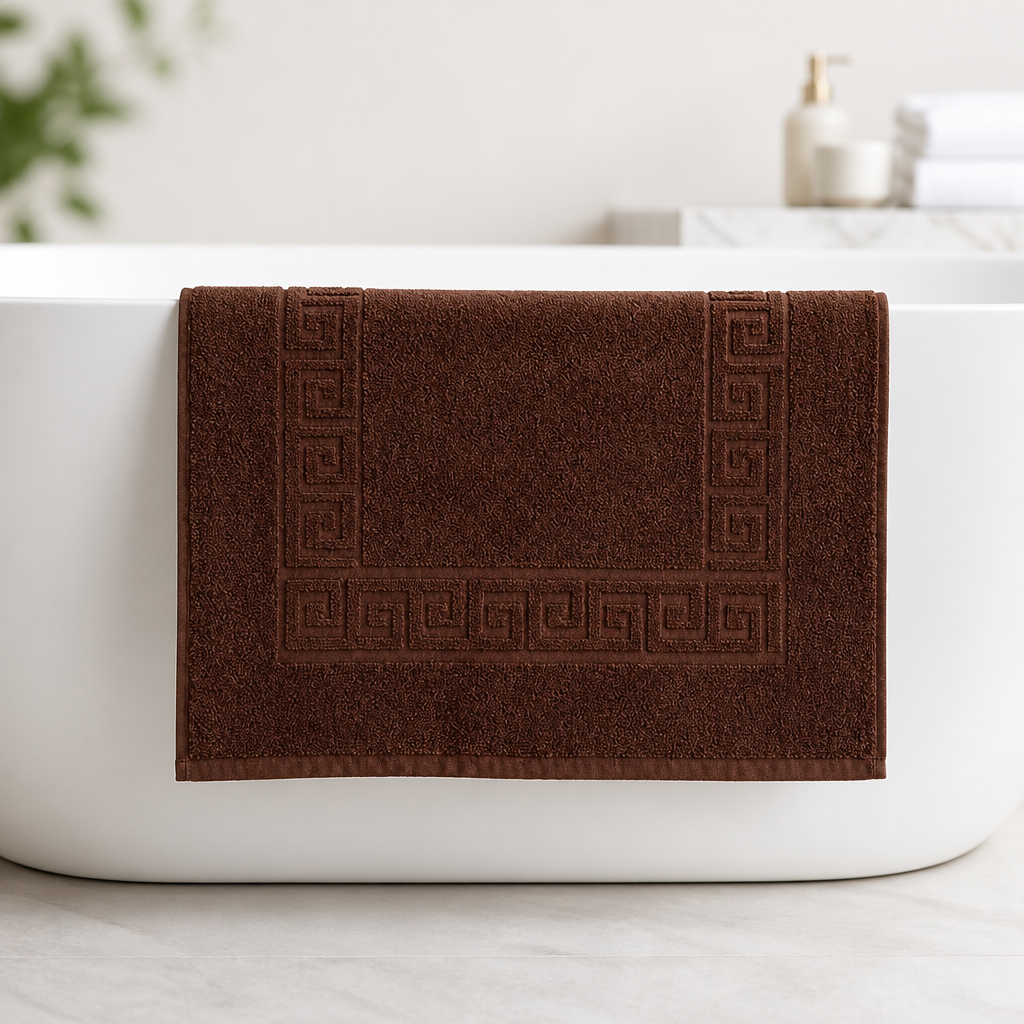Commercial Non-Slip Bath Mat 500x800mm Chocolate 700gsm