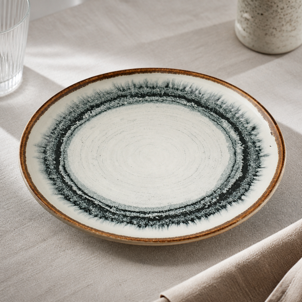 Natural flare walled plates 210mm microwave and dishwasher safe