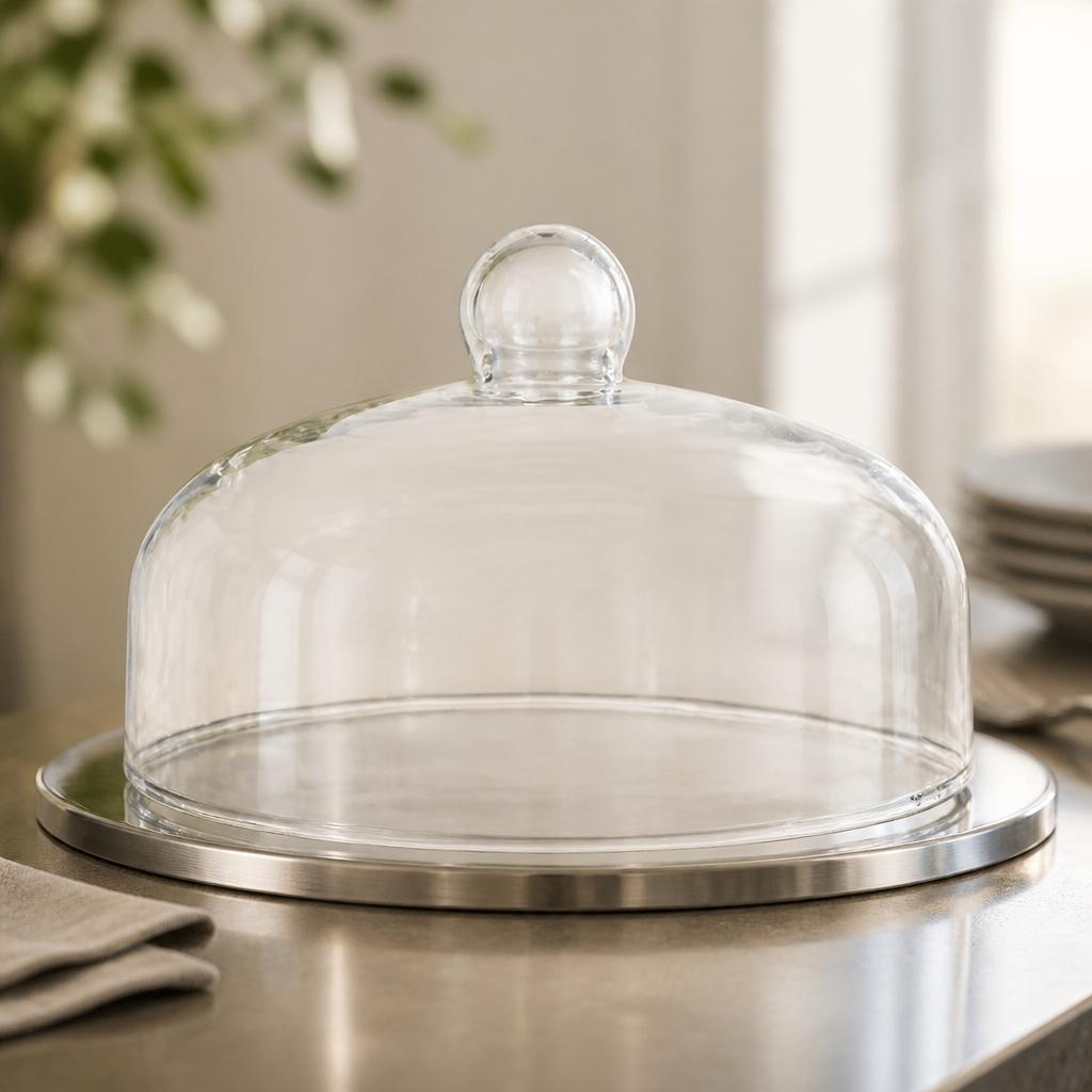 Glass Cloche 260mm - Commercial Food Cover for Cakes and Desserts