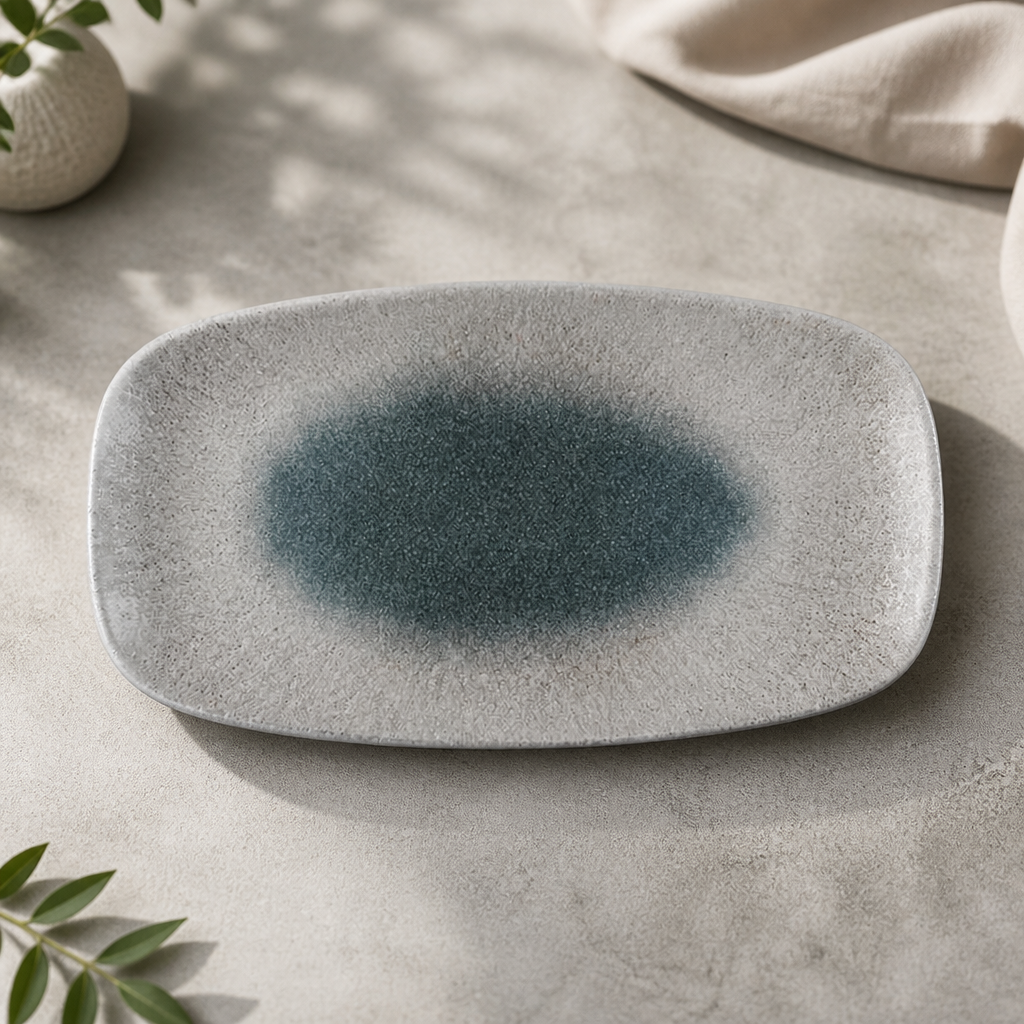 Commercial Oblong Plate Topaz 348x189mm Duo 6 Pack