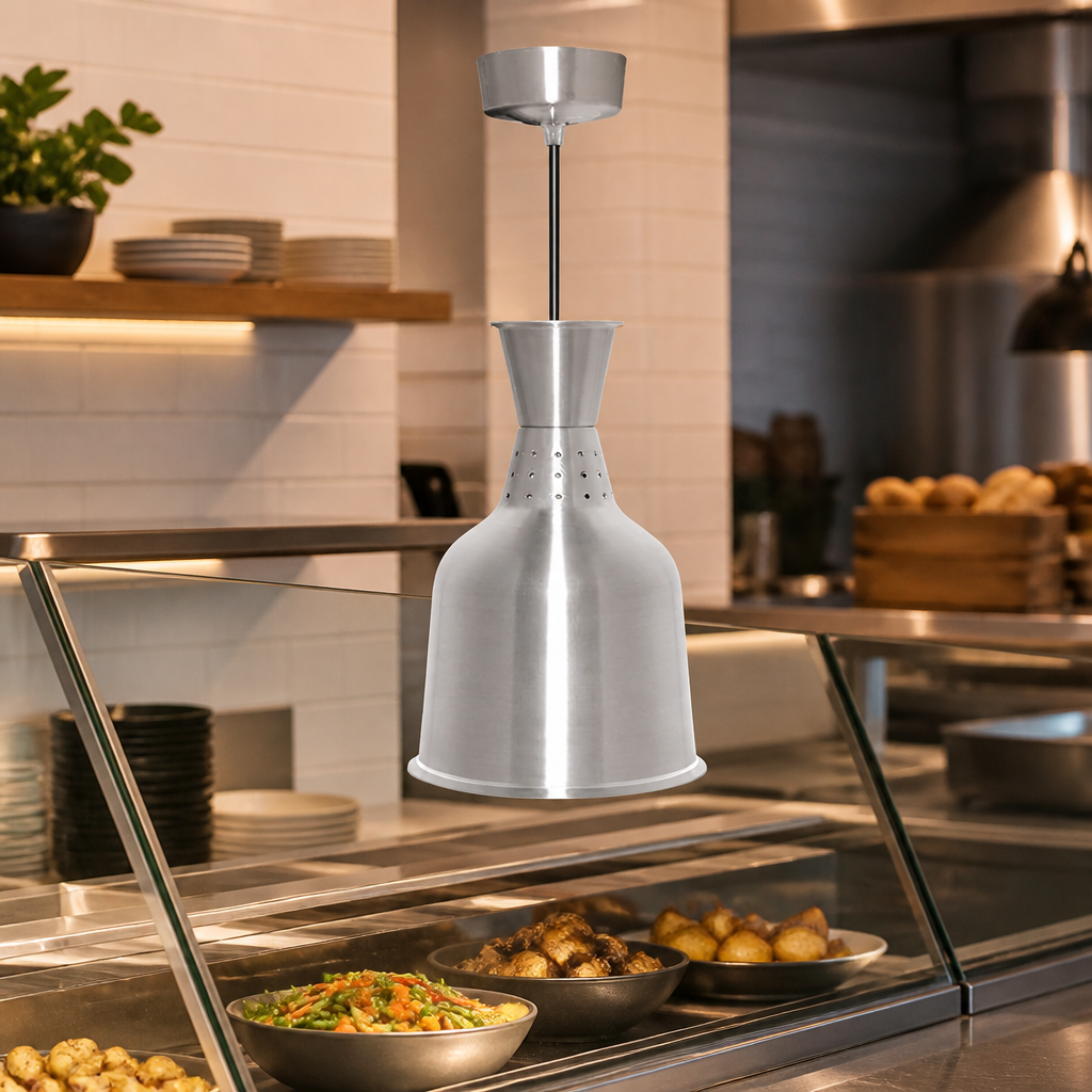Commercial Heat Lamp 250W Silver Finish 320mm Width