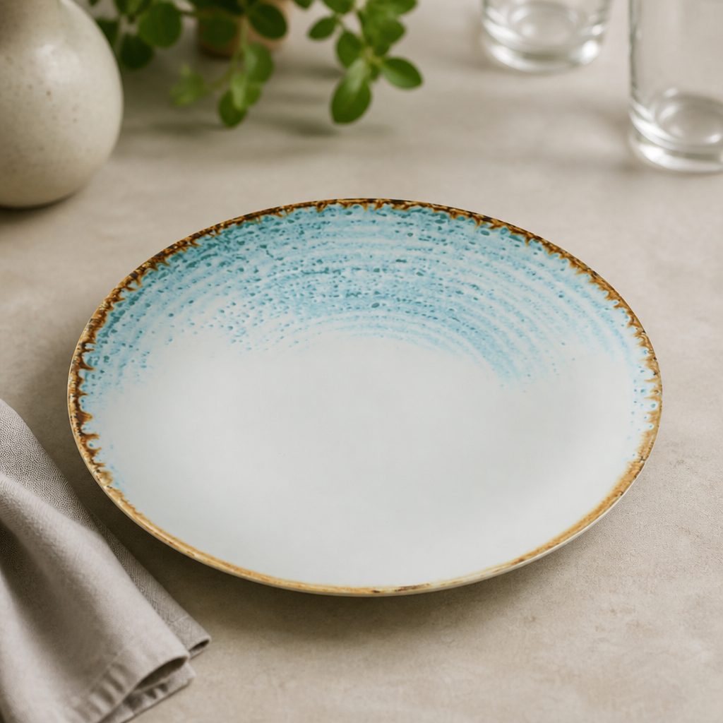 Commercial Porcelain Coupe Plates 220mm - 12 Pack