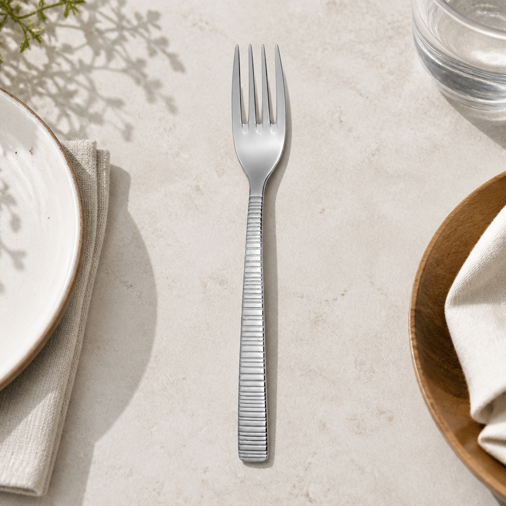 Bali style dessert forks 12 pack stainless steel cutlery set