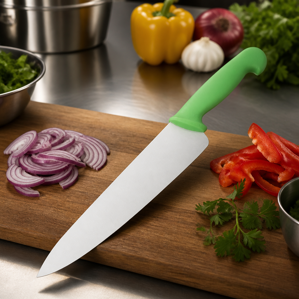 25cm Colour Coded Commercial Chef Knife for Salads and Fruits