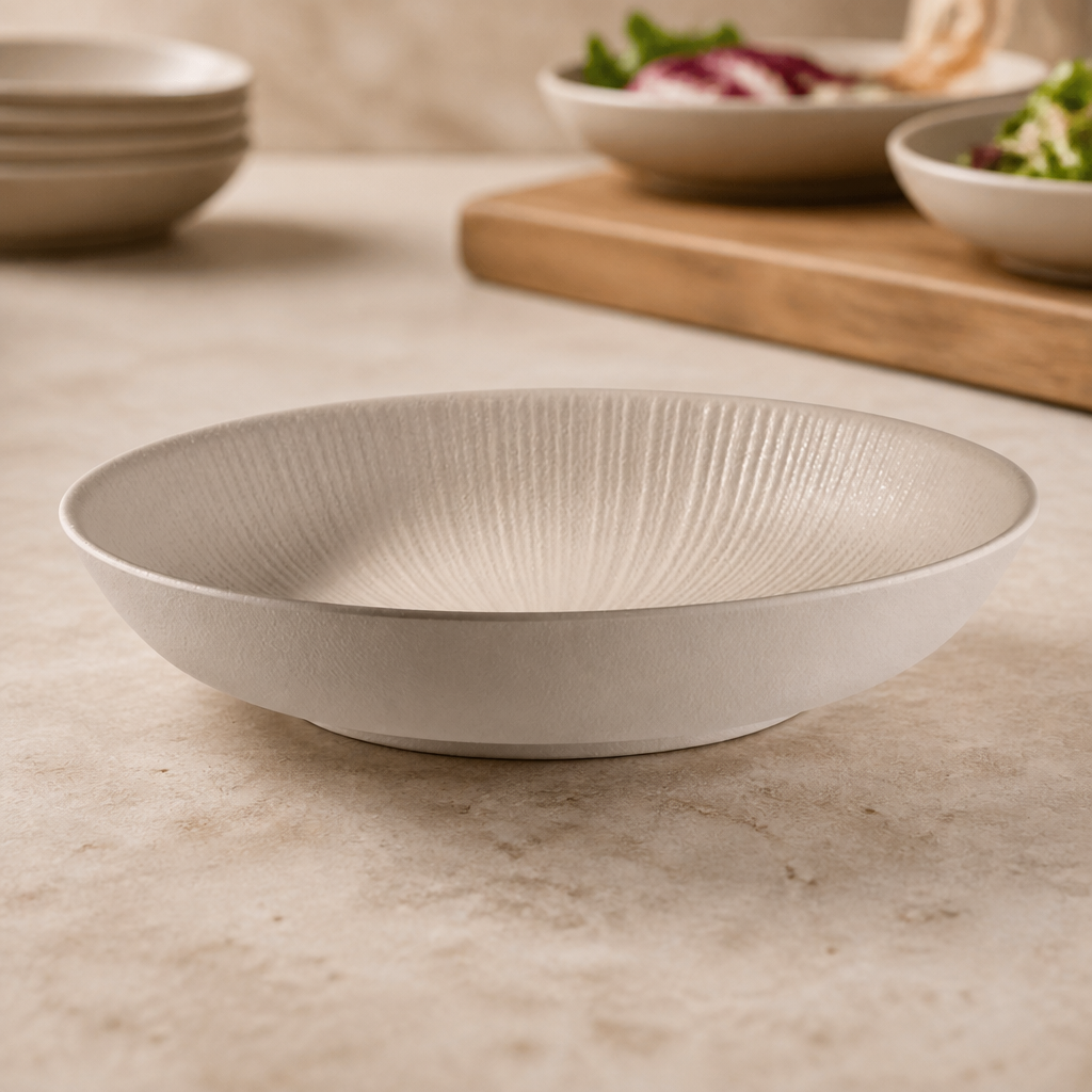 Commercial Round Serving Bowl 225mm 800ml Melamine
