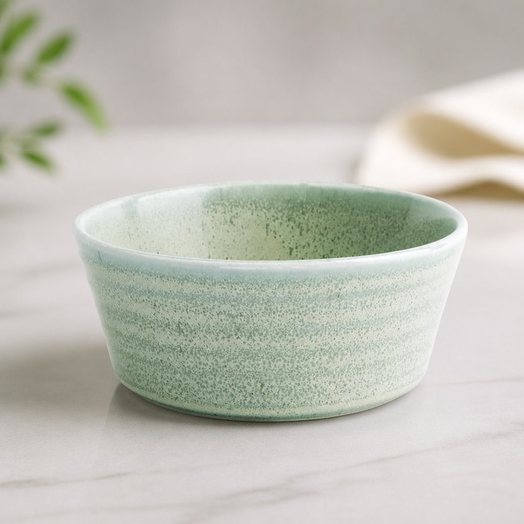 Commercial Flat Round Bowls 143mm Mint Green 6 Pack